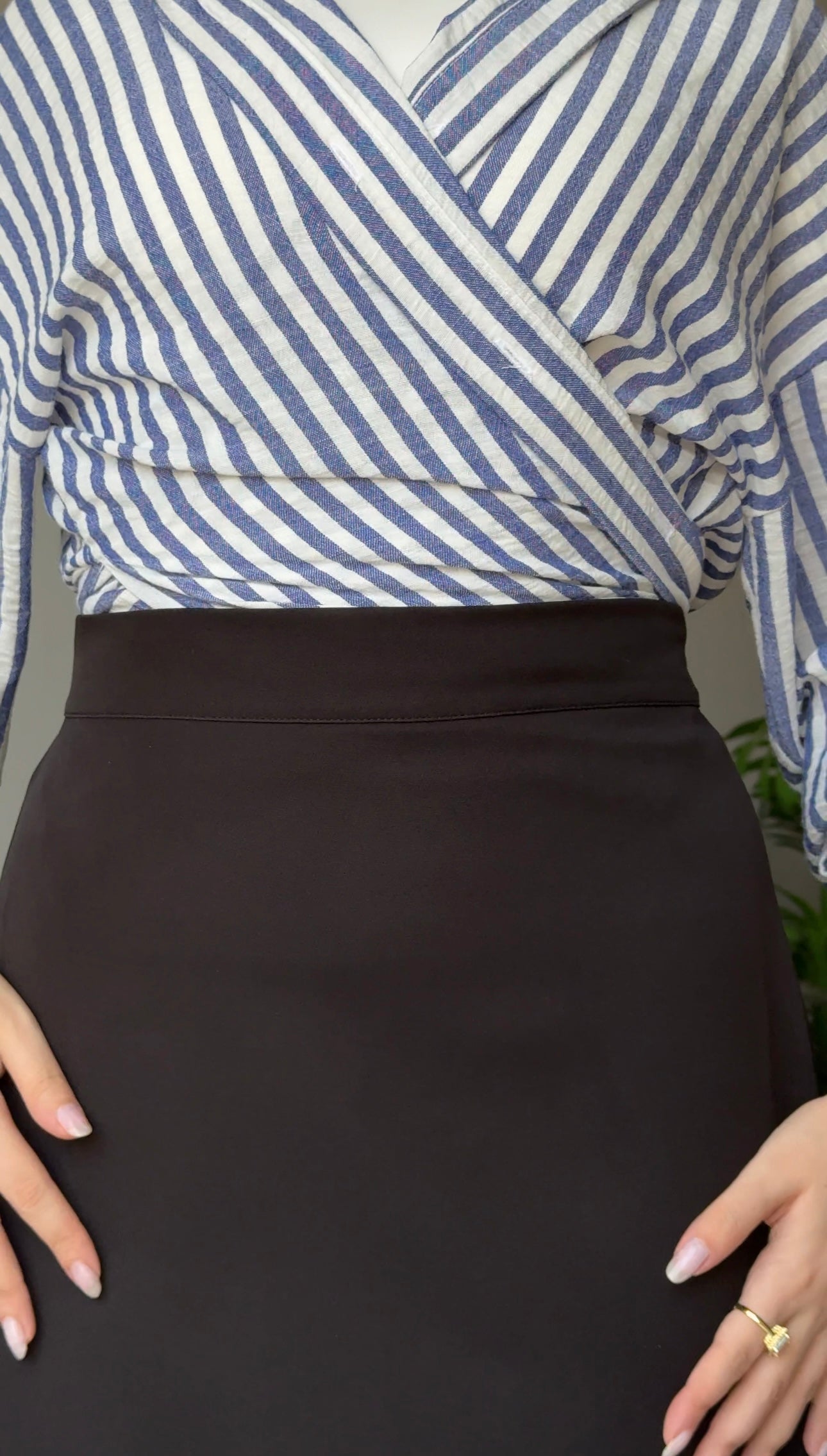 A line Black Skirt