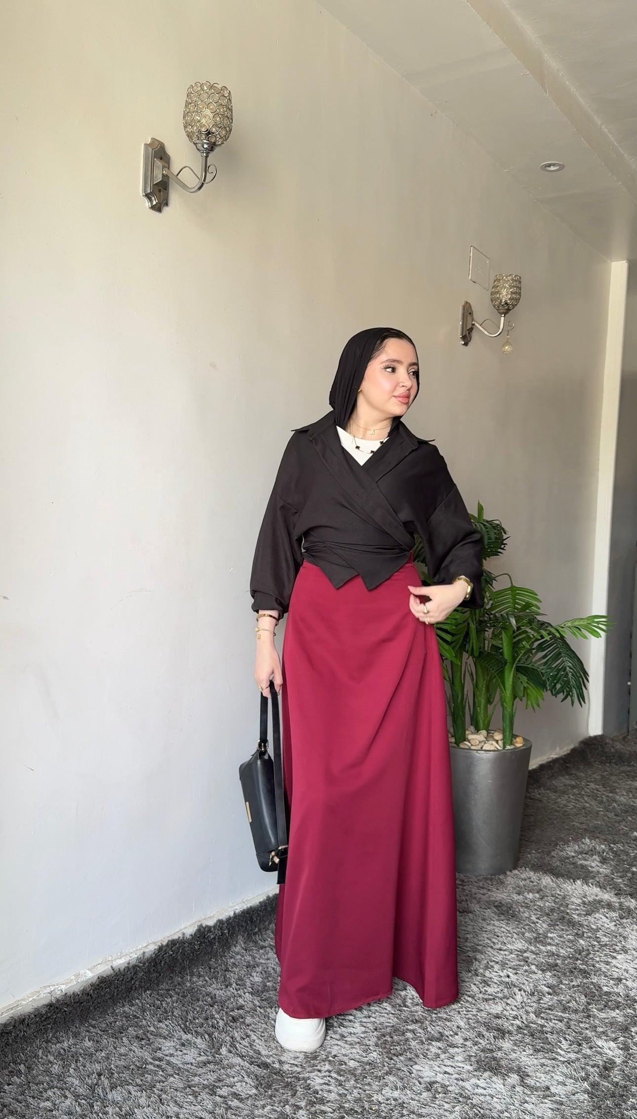 Burgundy Skirt