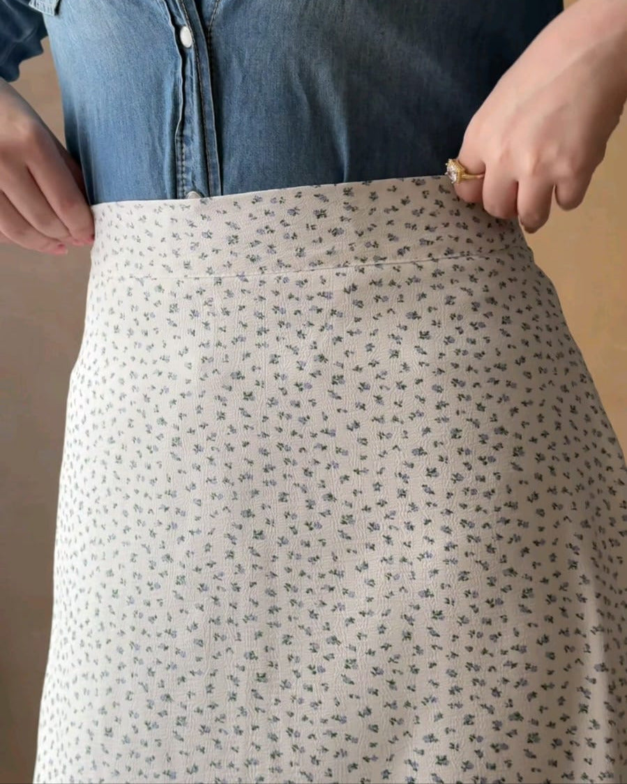 Baby Blue Floral skirt