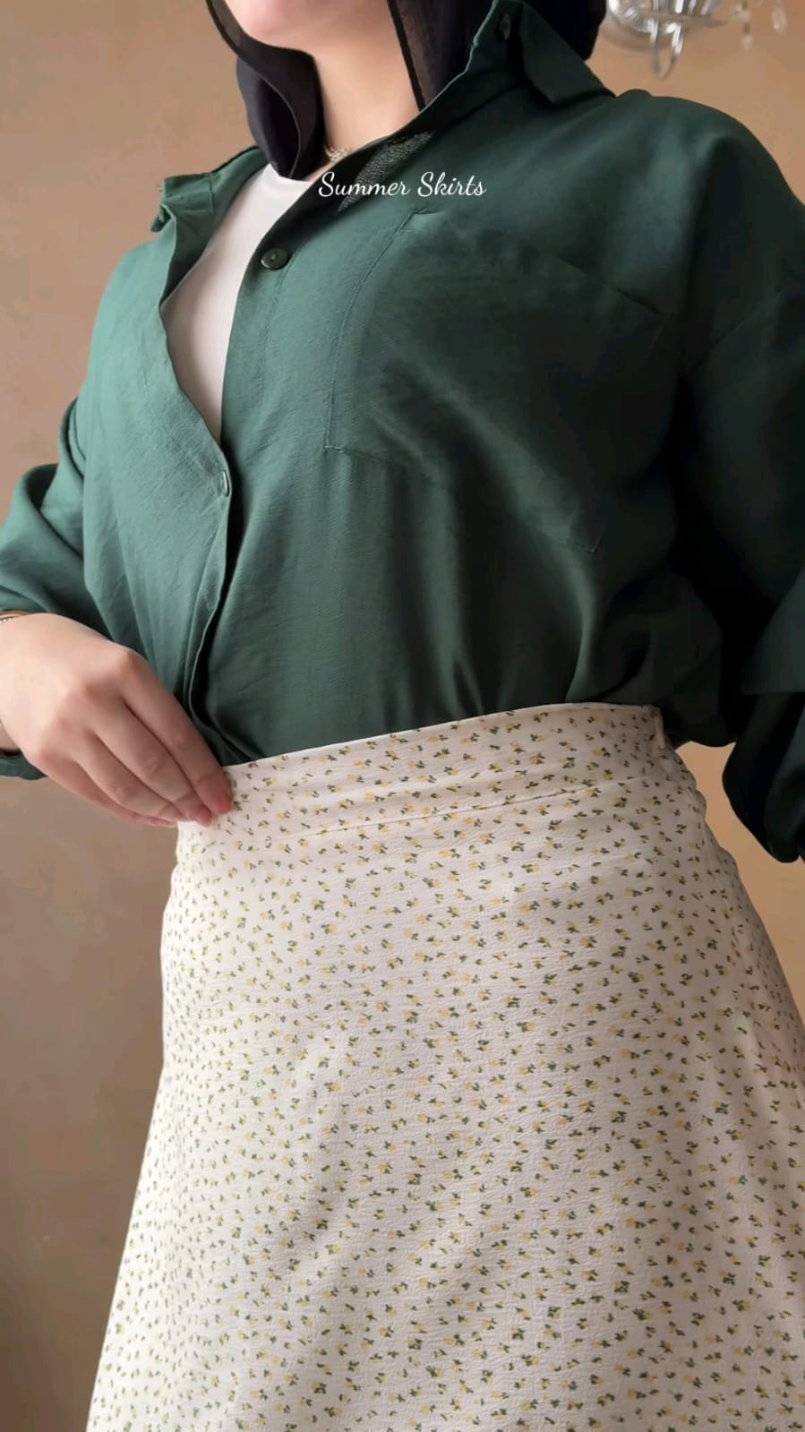 Yellow Floral skirt