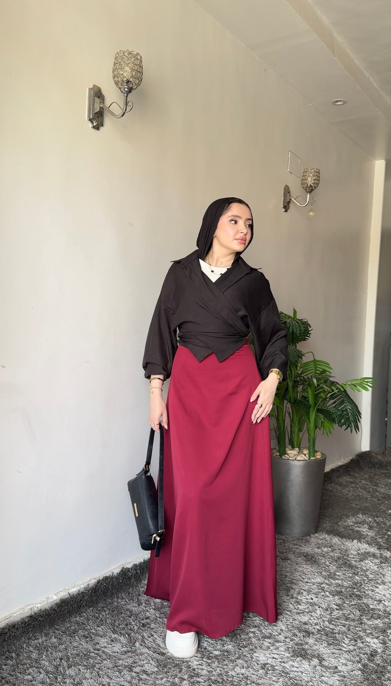 Burgundy Skirt