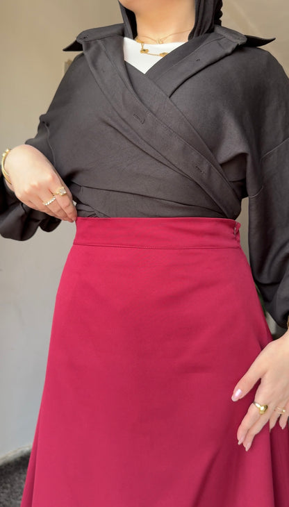 Burgundy Skirt