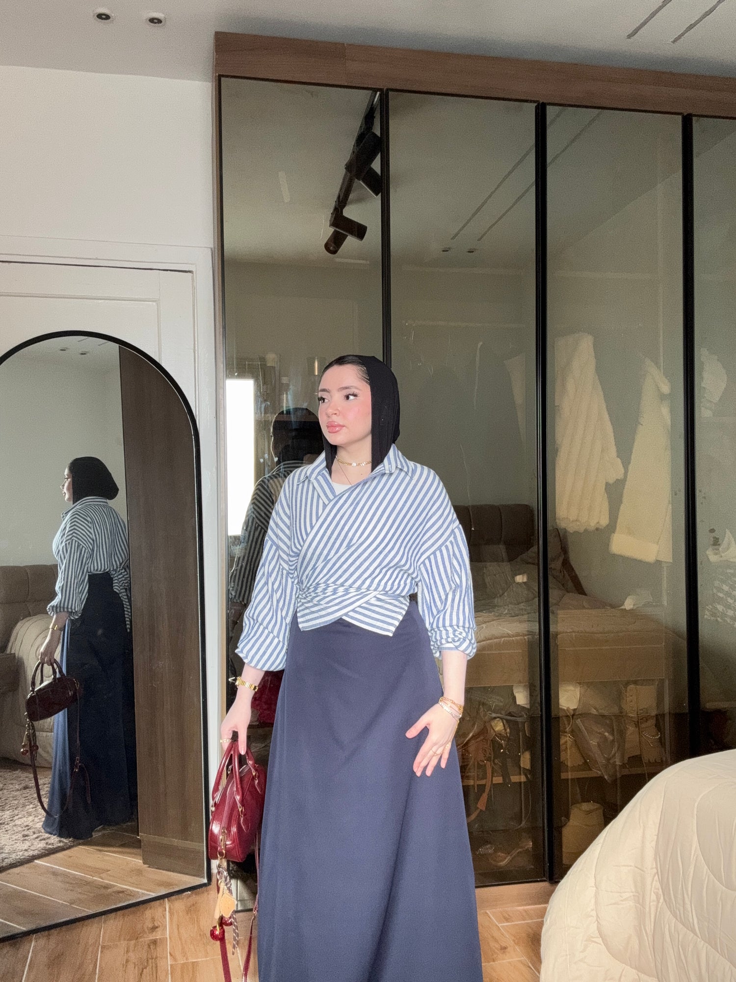 Steel Blue Skirt