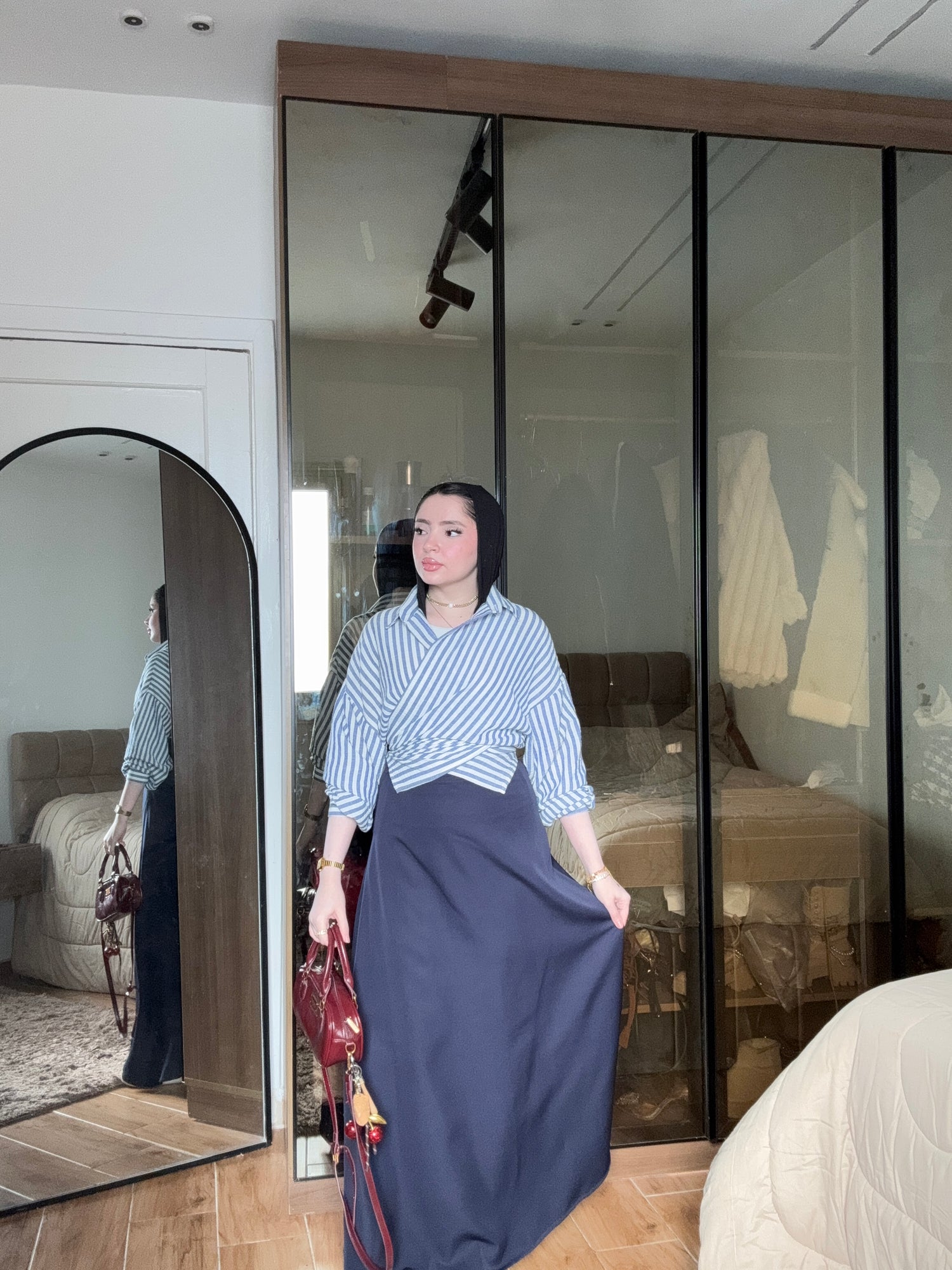Steel Blue Skirt